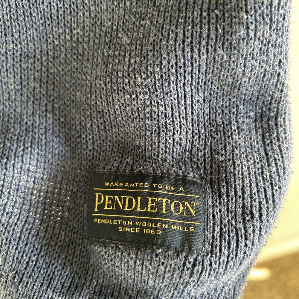 Pendleton Chief Joseph Pull Over Sweater Blue - image 7